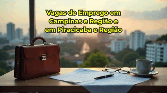 Vagas de Emprego em Campinas e Região e em Piracicaba e Região